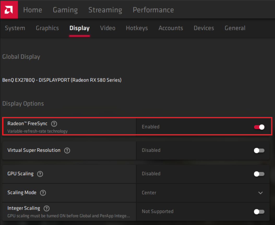 How can I enable FreeSync on a BenQ monitor BenQ US